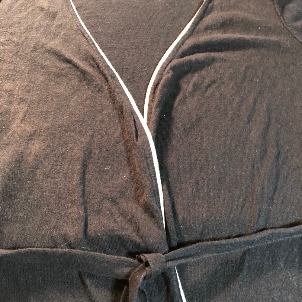 Converse navy blue tie waist cardigan wrap sweater - Picture 3 of 6